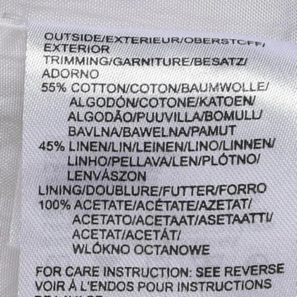 Mexx Wide Leg Pants Linen Blend White Grey Striped Size 10 - Picture 6 of 7